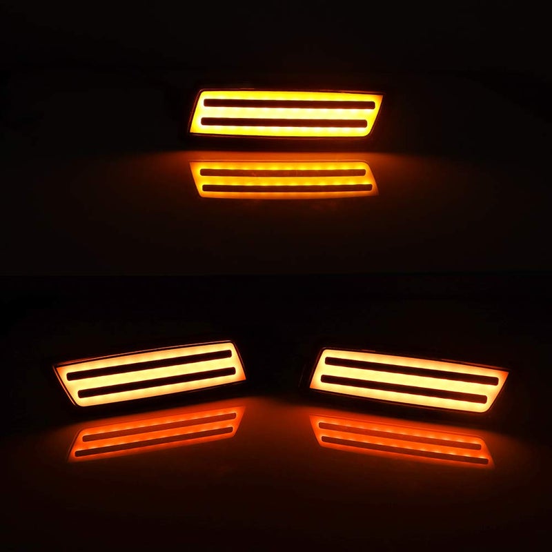 TurningMax Clear Lens Amber LED Front Side Marker Light Kit For Volkswagen 2006-2009 MK5 Golf/GTI Rabbit, 2005-2010 Jetta, 2008 R32 - Image 5